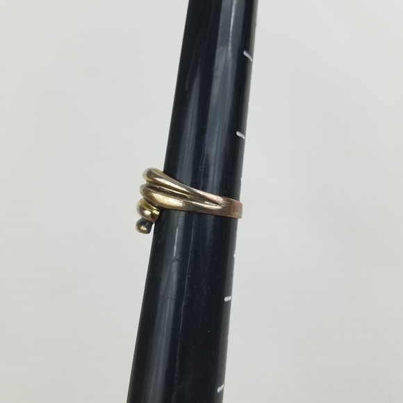 925 Stamped Sterling SILVER Vintage Look Wrap Ring - Picture 7 of 8